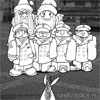 Раскраска фиеских веселых морячков, Деда мороза и Йоулупукки