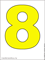 картинка цифры восемь жёлтого цвета