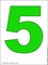 зелёная цифра пять
