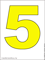 картинка цифры пять жёлтого цвета