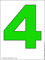 зелёная цифра четыре