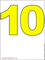 картинка числа десять жёлтого цвета