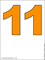 Число 11 оранжевого цвета
