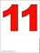 красная картинка числа одиннадцать