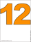 Число 12 оранжевого цвета