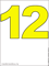 Число двенадцать жёлтого цвета