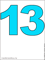 голубое число 13
