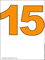 Число 15 оранжевого цвета