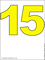 Число пятнадцать жёлтого цвета