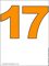 Число 17 оранжевого цвета