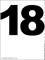 изображение числа восемнадцать чёрного цвета