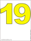 Число девятнадцать жёлтого цвета