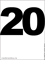 изображение числа двадцать чёрного цвета