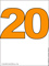 Число 20 оранжевого цвета