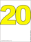 Число двадцать жёлтого цвета