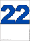 число 22 синее