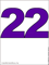 фиолетовая картинка числа двадцать два