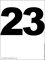 картинка числа двадцать три чёрного цвета