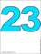 голубая картинка цифры 23