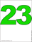 23 зелёного цвета