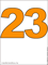 Число 23 оранжевого цвета