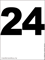 картинка числа двадцать четыре чёрного цвета