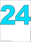 голубая картинка числа двадцать четыре