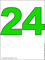 двадцать четыре зелёного цвета
