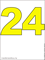 Число 24 жёлтого цвета