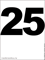 картинка числа двадцать пять чёрного цвета