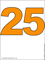 Число 25 оранжевого цвета
