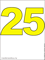 Число двадцать пять жёлтого цвета