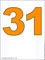 Число 31 оранжевого цвета
