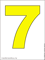 картинка цифры семь жёлтого цвета