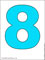 digit 8 blue color image