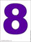 фиолетовая цифра восемь для распечатки на принтере