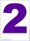 фиолетовая цифра два для печати на принтере