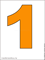 digit 1 orange color image