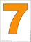 digit 7 orange color image
