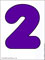цифра 2 фиолетового цвета